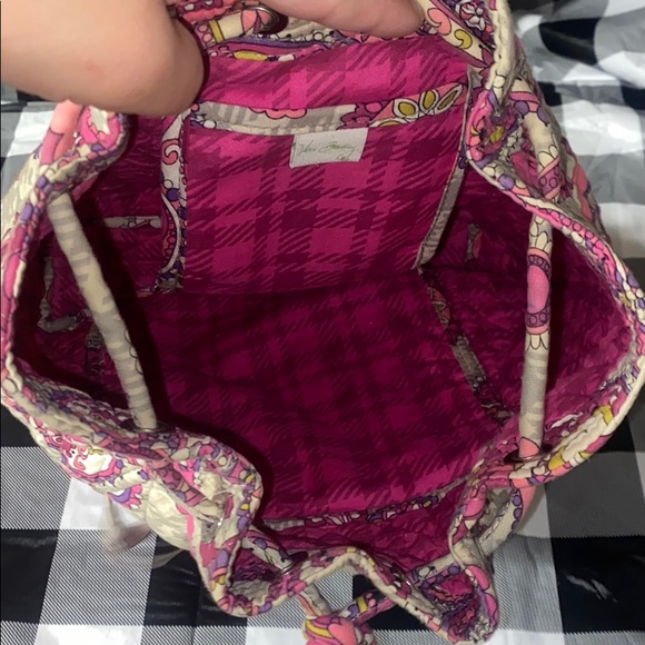 Vera Bradley pink/cream backpack - Picture 3 of 3